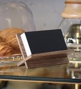 wooden business card holer