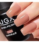 L'UGX Natural Nude Gel Polish 15ML Jelly Sheer Gel Nail Polish Translucent Neutral U V French Gel...