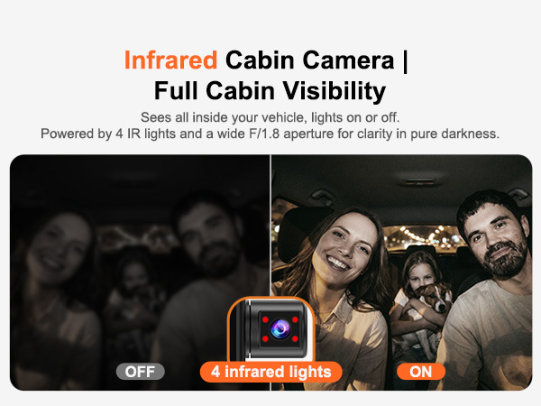 wireless dash cam front rear 4k
