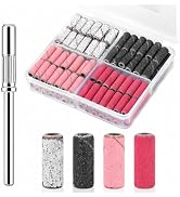 Rolybag Mini Sanding Bands for Nail Drill, 100 Pcs 4 Color 80 120 180 240 Coarse Fine Grit File S...