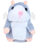 Talking Hamster Repeats What You Say, Hamster Stuffed Animals Plush Figure Talking Toys with Inte...