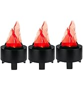 Lancoon 3D LED Fake Fire Flame Light, 3 Pack Artificial Flickering Flame Lamp Bulb Electric Campf...