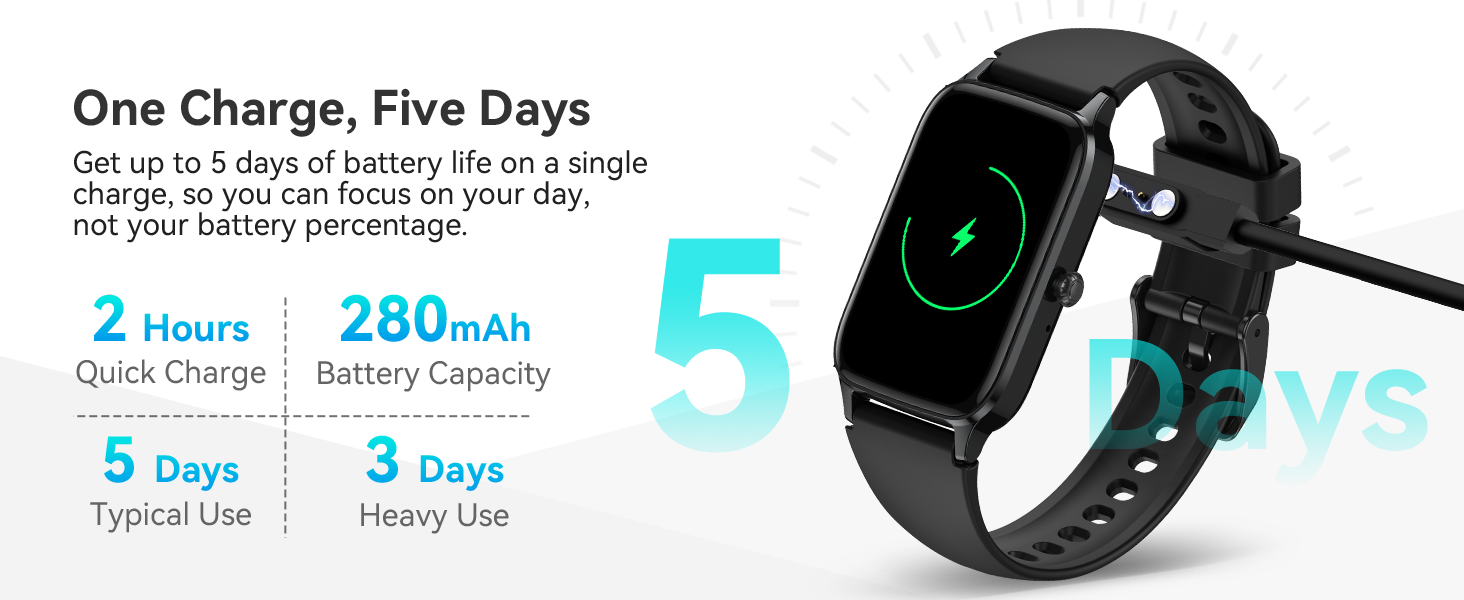 one charge,five days