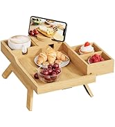 HOOBRO Couch Arm Tray - 6 in 1 Couch Armrest Table, Sofa Arm Clip on Side Table with 360°Rotated ...