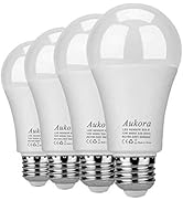 Aukora Dusk to Dawn Light Bulb 4 Pack, 12W (100-Watt Equivalent 1000lm) Smart Sensor Light Bulbs ...