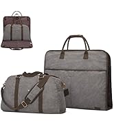 S-ZONE Canvas Travel Garment Duffle Bag Suit Bags for Men Women Travel 2 in 1 Large Carry On Week...