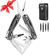 Gifts for Men, Multitool Needle Nose Pliers, 21-in-1 Stainless Steel Multi Tool Pocket Knife with...