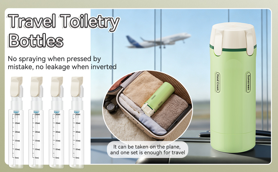 4 in 1 travel dispenser bottle travel toiletry containers travel shampoo