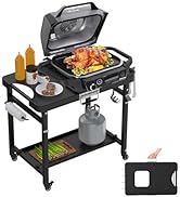 MOASKER Portable Outdoor Grill Stand for Ninja Woodfire OG900 OG800 OG700 Grill Cart, for Blackst...