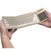 Nillkin Foldable Keyboard with Touchpad, Bluetooth Keyboard with Number Pad, Full Size Keys, Larg...