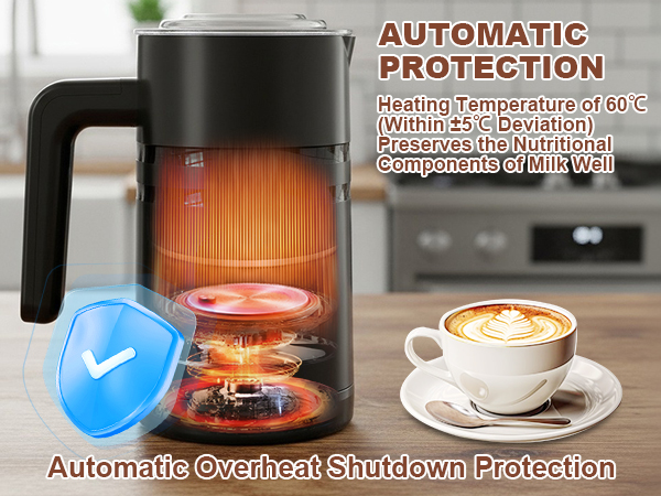 Electric Milk Frother Automatic Hot &amp; Cold Foam Maker