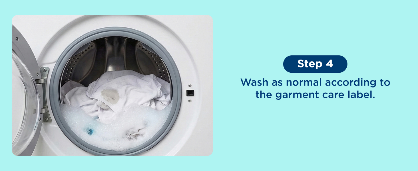 Carbona stain remover wash garment as directed to remove loosened stains