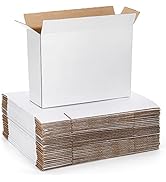 Peohud 30 Pack Shipping Boxes, 12 x 9 x 4 Inches White Cardboard Corrugated Boxes, Mailing Boxes ...