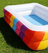 Kids Splash Pool Inflatable, 74” Large Backyard &amp; Outdoor Pool for Children, BPA-Free PVC