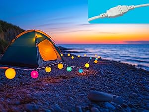 The application of power extension cords in outdoor camping