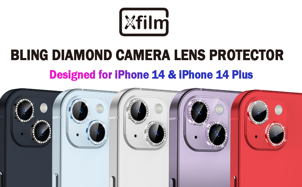 iphone 14 Pro max camera lens protector bling diamond