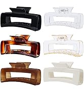 6 Pack Hair Claw Clips, 4.1 Inch Big Hair Clips, Hair Claw Clips for Women, Large Non-slip Claw C...