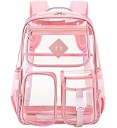 Stylifeo Clear Backpack for School Heavy Duty PVC Transparent Bag See Through Bookbag for Stadium...
