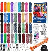 MONOBIN Paracord, 550 Paracord Combo Kit with Instruction Book - 36 Colors Multifunction Paracord...
