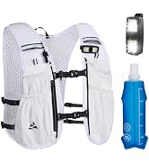 Running Hydration Vest Backpack, Lightweight Hydration Backpack with 500ML Water Bladder and Nigh...