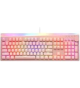 i-rocks K71M RGB Mechanical Gaming Keyboard with Media Control Knob, Switches (Brown), 107 Keys w...