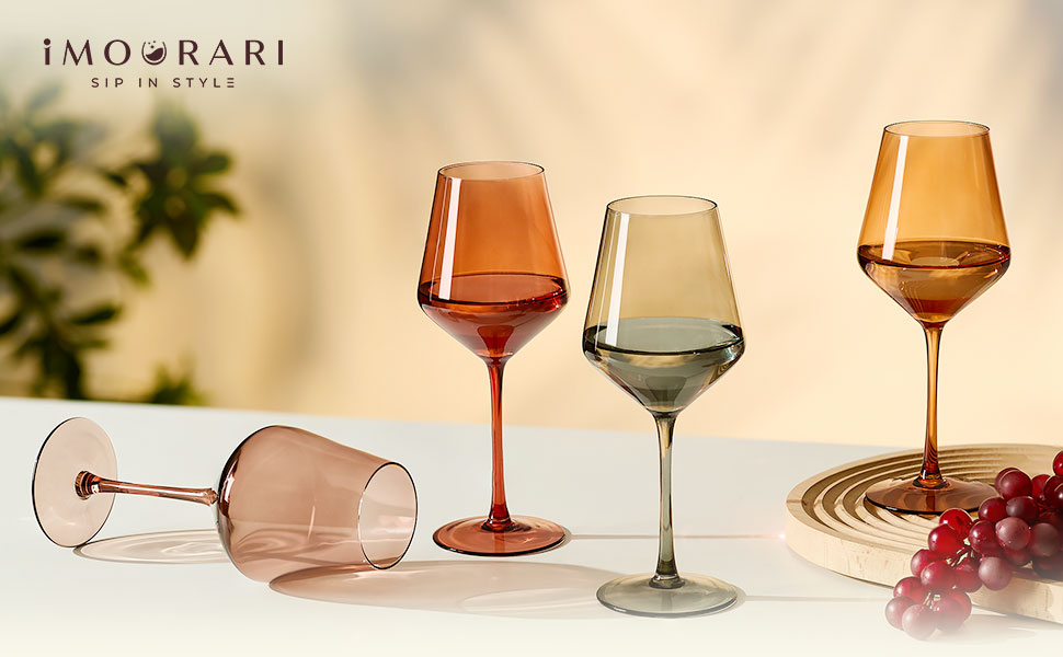 colorful wine glasses