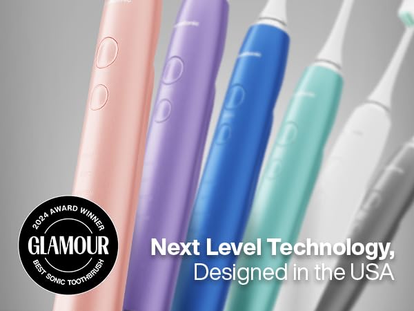 AquaSonic Vibe Series Electric Toothbrush with different cleaning modes, safe for sensitive teeth