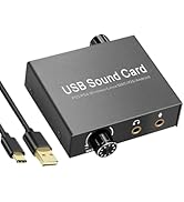 Tianle 2.0 USB Sound Card,External Set top Box Computer External Converter with 3.5mm Port, USB D...