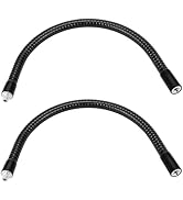 2PCS 20" Heavy-Duty Gooseneck Tube-Extra Long 1/4"-20 Threaded Metal Arm for Studio Mic, Ring Lig...