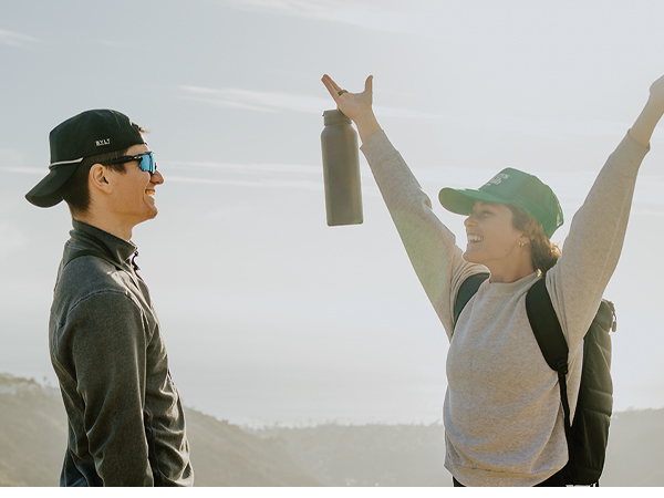 Water bottle for hiking
