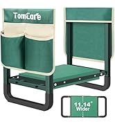 TomCare Garden Kneeler and Seat 11.14” Wider Larger Soft Kneeling Pad Garden Bench with 2 Large T...