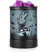 inrorans Fairy Electric Wax Burner with Stable PTC Heating Oil Wax Melter Flexible Silicone Tray ...
