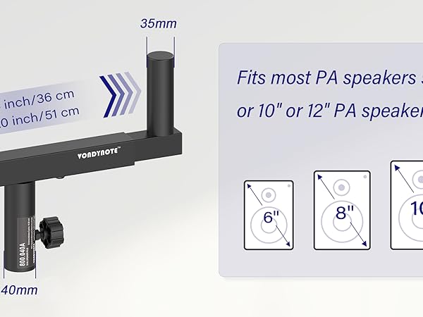 Fits most PA speakers