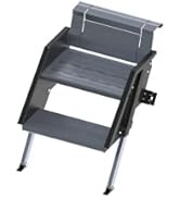Suburban RV Stow Away Steps, 2-Step Narrow Adjustable RV Entry Stairs - Secure and Convenient Sto...
