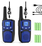 Adult Walkie Talkies 2 Pack, WokTok Rechargeable Long Range Walkie Talkies 2 Way Walkie Talkies, ...