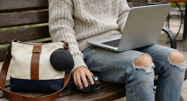 Wireless Trackball Mouse, Ergonomic Bluetooth Rechargeable Computer Mouse