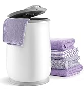 Tangkula Towel Warmer Bucket for Bathroom, 21L Flip-top Lid Towel Warmer Barrel with Safety Lock,...
