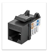 FGB Cat6 Keystone Jacks and Punch Down Stand Slim Profile Ethernet Keystone Coupler Black