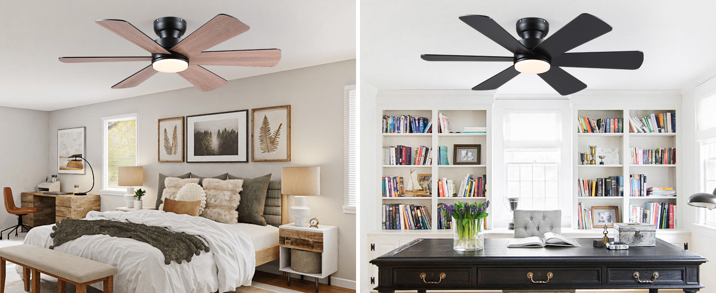 bedroom ceiling fan with lights black