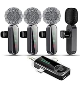 Gicorino Wireless Lavalier Microphone for iPhone/Android/Camera, Upgraded Mini Microphone with No...