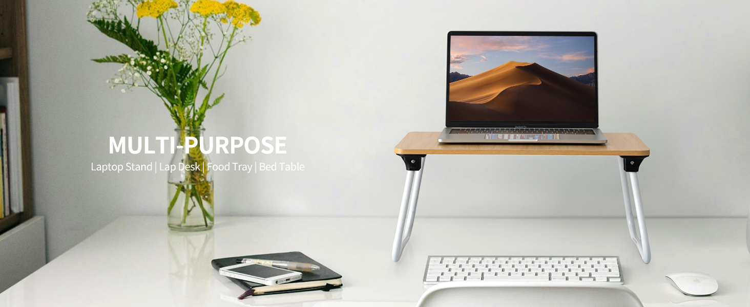 FISYOD Foldable Lap Table Laptop Bed Desk