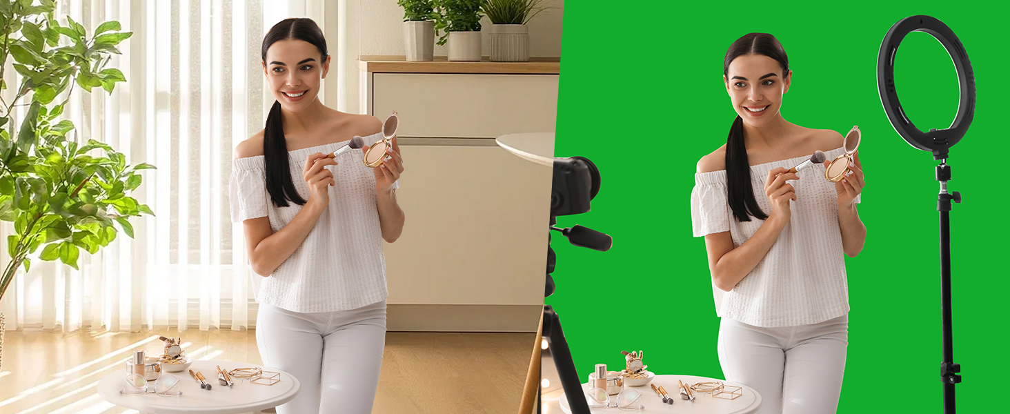 green screen backdrop with stand