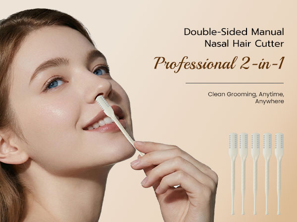 Professional 2-in-1 Double-Sided Manual Nasal Hair Cutter