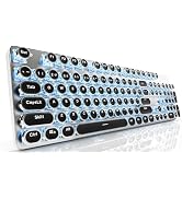 EWEADN TK950 Typewriter Keyboard Wireless Mechanical Keyboard, 104 Keys Aesthetic Typewriter Keyb...