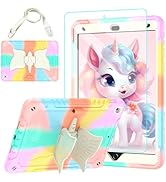 TOMORRY for iPad 9th/8th/7th Generation Case 10.2" with Tempered Glass Screen Protector,Unicorn S...