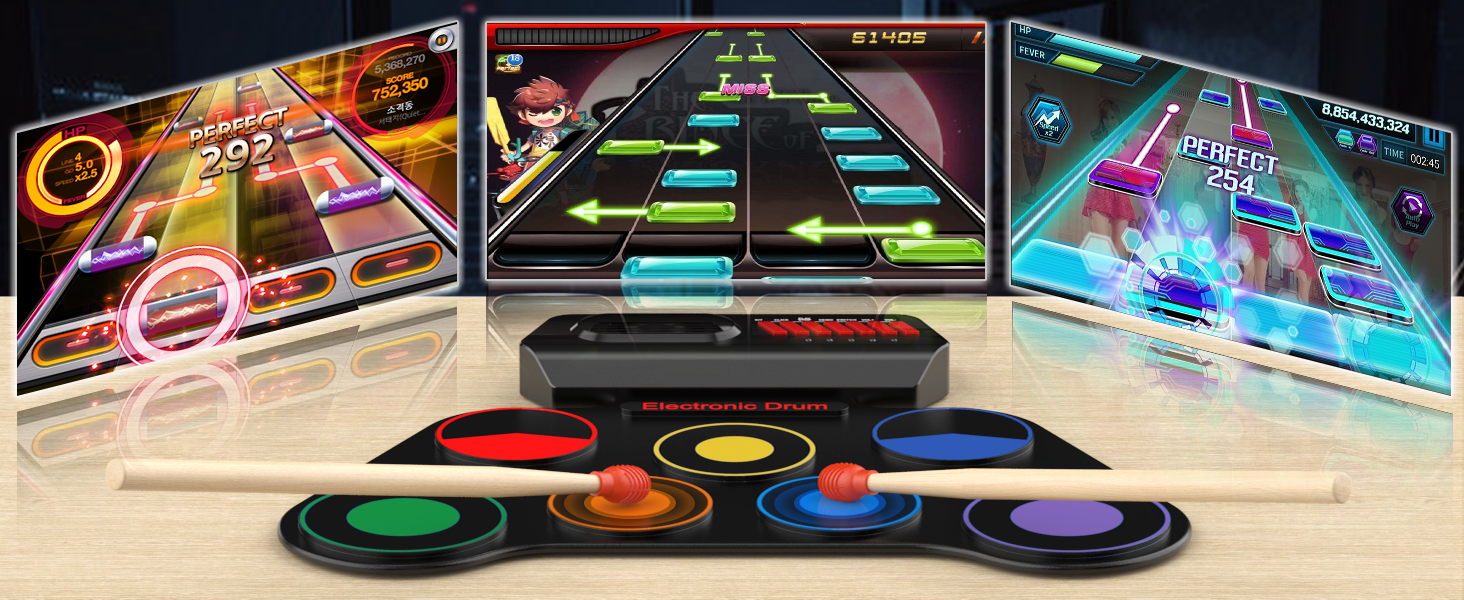 rechargeable drum set