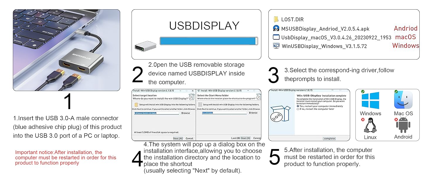 usb to hdmi splitter