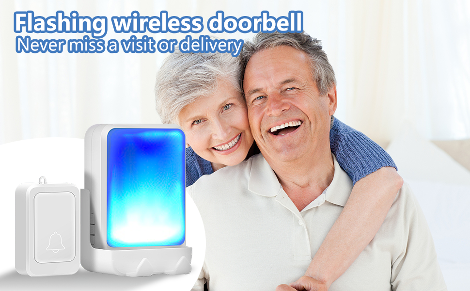 Flashing wireless doorbell
