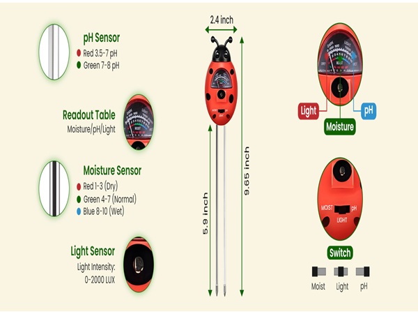 moisture sensor ph sensor light sensor soil tester