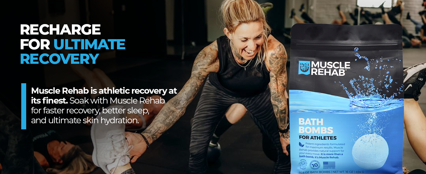 Magnesium bath bombs designed for athletes to ease muscle tension and relieve pain naturally